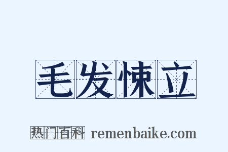 毛发悚立是什么意思的图片